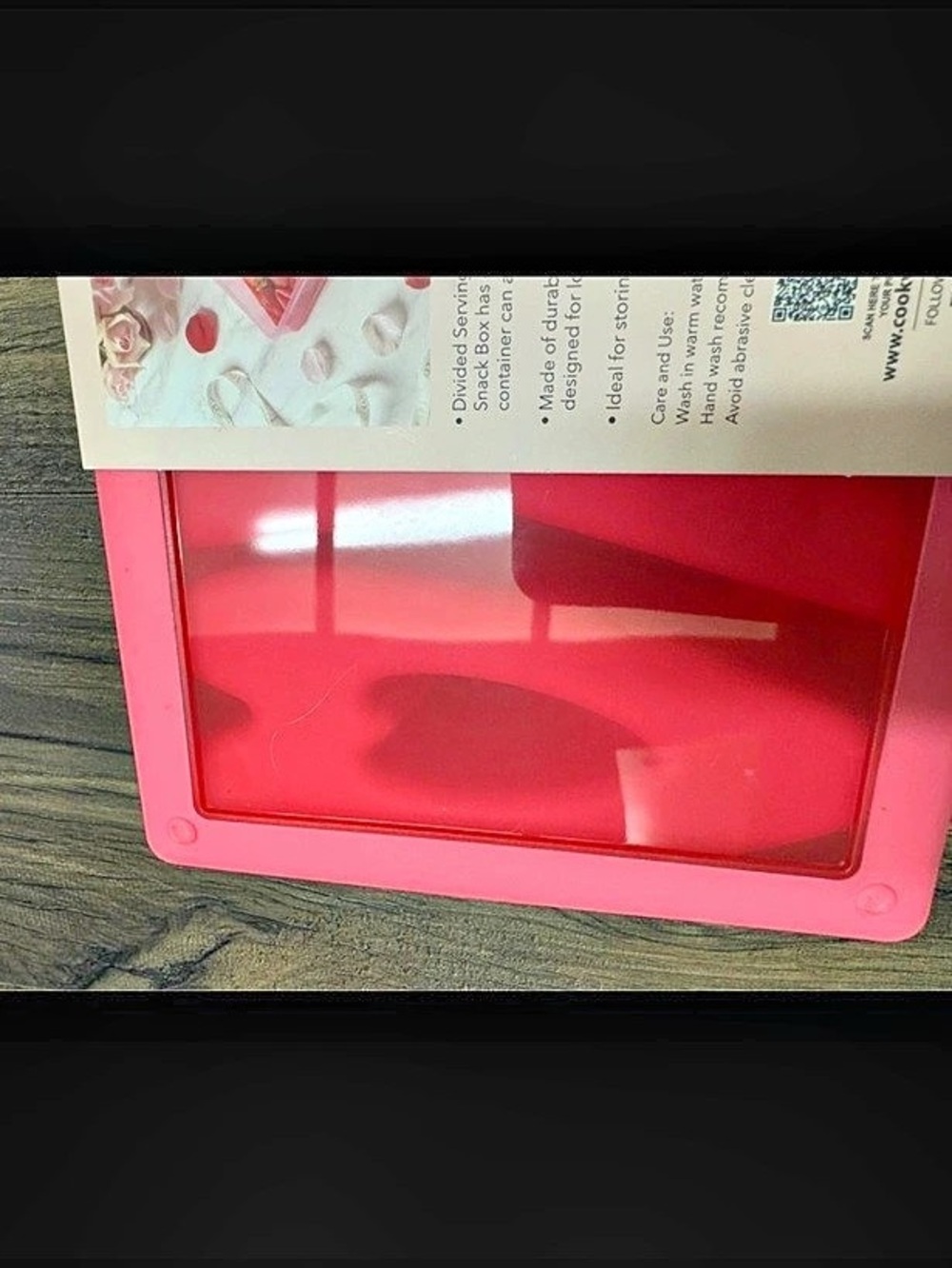 CWC Cook With Color Pink 4 Compartment Snack Box (Snackle box) - Picture 6 of 6